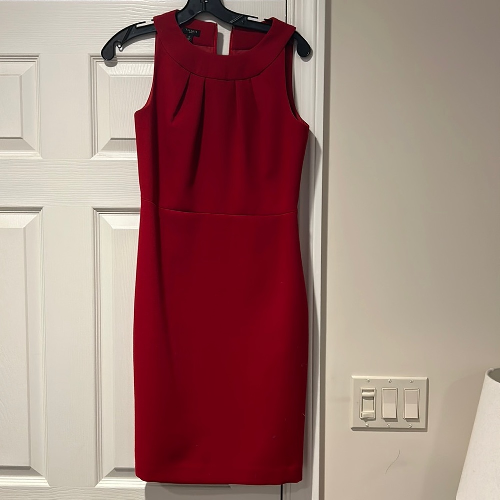 Talbots red sleeveless dress